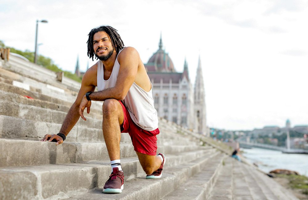 travel workouts stairs running