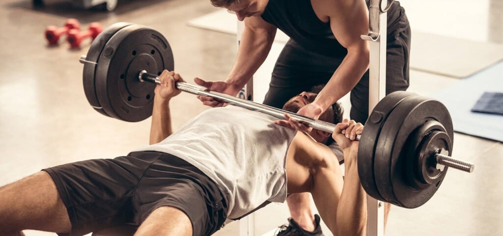 workout with spotter
