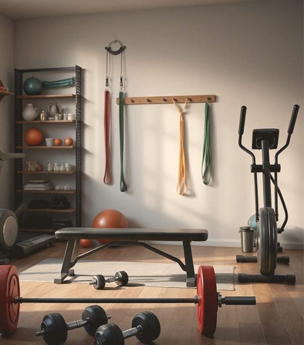 clean and simple design for a minimalist workout space